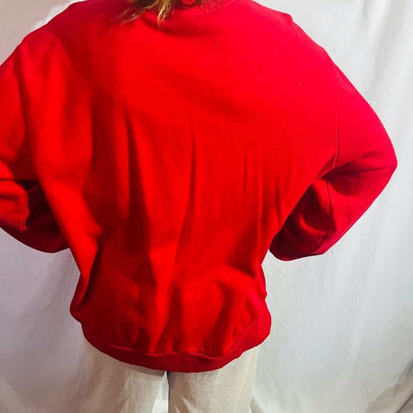 Christmas crew sweatshirt red “GANGSTA WRAPPER” mens XL - Picture 4 of 4